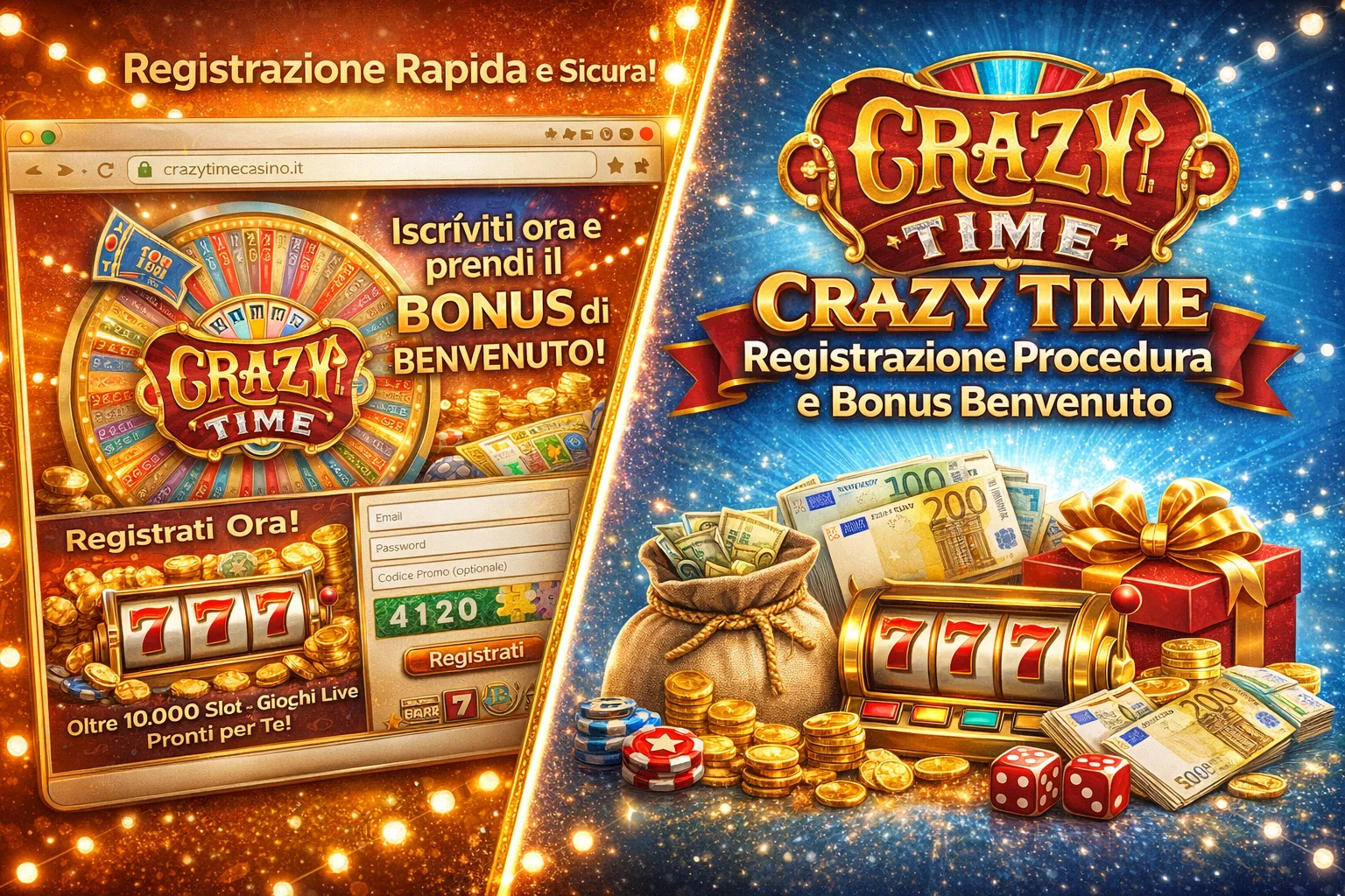 Crazy Time Registration - Registrazione Casino Italia