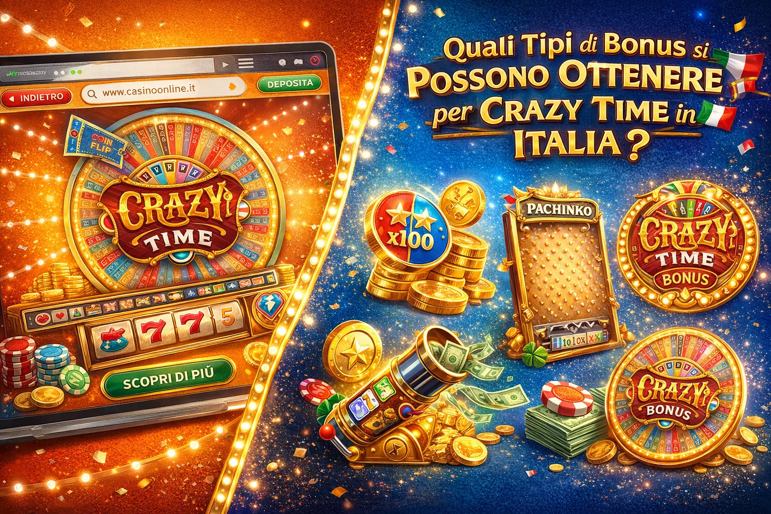 Quali Tipi di Bonus si Possono Ottenere per Crazy Time in Italia