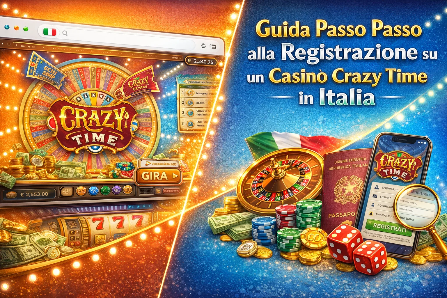 Guida Passo Passo alla Registrazione su un Casinò Crazy Time in Italia