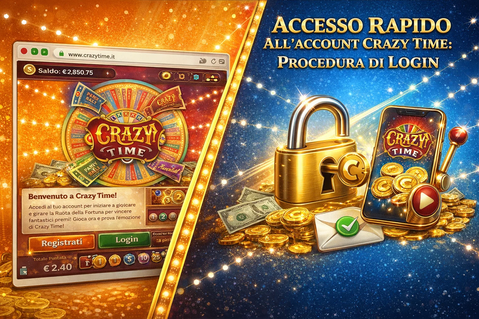 Accesso Rapido All'account Crazy Time: Procedura di Login