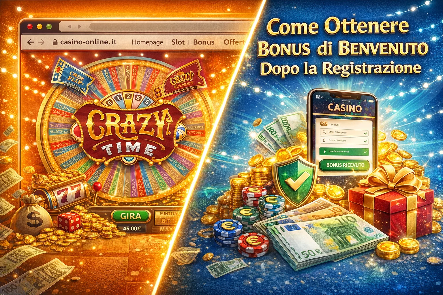 Come Ottenere il Bonus di Benvenuto Dopo la Registrazione